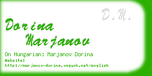 dorina marjanov business card